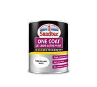 Sandtex Exterior 1 Coat Satin Brilliant White 750Ml