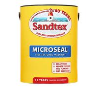 Sandtex Fine Textured Masonry Paint 10L, Pure Brilliant White, 15 Years Protection