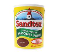Sandtex masonry paint, 5 litres, ultra smooth brickwork, red