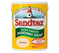 Sandtex masonry paint, 5 litres, ultra smooth brickwork, yellow