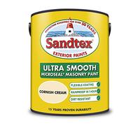Sandtex masonry paint, 5 litres, ultra smooth brickwork, yellow