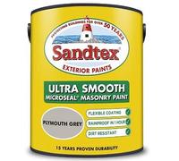 Sandtex Microseal Fine Textured Masonry Paint - Plymouth Grey - 5L