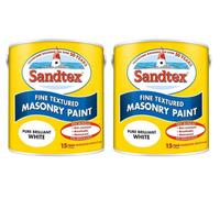 Sandtex Microseal Fine Textured Pure Brilliant White 2.5L Pack Of 2
