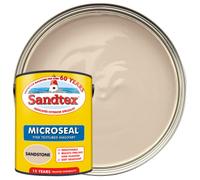 Sandtex Microseal Fine Textured Weatherproof Masonry 15 Year Exterior Wall Paint - Sandstone - 5L
