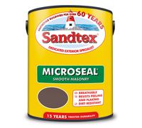 Sandtex Microseal Smooth Masonry Paint 150ml, Bitter Chocolate, 15 Yr Protection