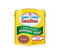 Sandtex Microseal Smooth Masonry Paint - Brick Red - 2.5L