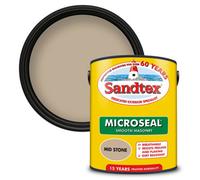 Sandtex Mid Stone Ultra Smooth Masonry Paint, 5L