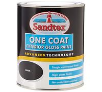 Sandtex One Coat Exterior Gloss Black 750Ml, Black