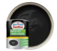 Sandtex Retail Rapid Dry Plus High Gloss Black 0.75 L