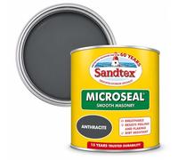 Sandtex Smooth Masonry Paint - Anthracite - 150ml | [Small Tester Pot] For Exterior Walls, Brick, and Concrete | Long-Lasting, Dirt-Resistant & Weatherproof Masonry Coating |