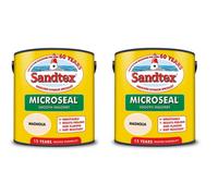 Sandtex Smooth Masonry Paint Magnolia 2.5L Pack Of 2