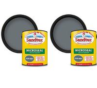 Sandtex Smooth Masonry Paint Slate Grey 5L Pack Of 2
