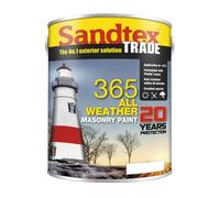 Sandtex Trade 365 All Weather Masonry Paint, 5L, Brilliant White, 20 Year Protection