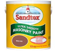 Sandtex Microseal Smooth Masonry Paint - Brick Red - 2.5L