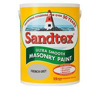 Sandtex Ultra Smooth Masonry Paint 5 Litre Stock Colours - French Grey