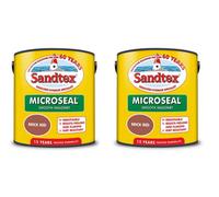 Sandtex Ultra Smooth Masonry Paint Brick Red 2.5L Pack Of 2