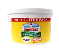 Sandtex Ultra Smooth Masonry Paint - Pure Brilliant White - 7.5 litres