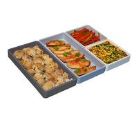 Sandunes Sheet Pan Dividers for Easy Cooking & Meal Prep | Oven, Microwave, Air Fryer, & Freezer-Safe | 4 Nonstick Silicone Baking Trays | BPA-Free Reusable Bakeware Set, SD-001