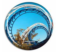 Sandusky Cedar Point Ohio USA Fridge Magnet Travel Gift Souvenir Collection 3D Crystal Glass