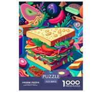 Sandwich 1000 Piece Jigsaw Puzzle Family Game Classic Fantastic Jigsaw Puzzles Stress Reliever for Adults And Kids 52x38cm/1000pcs
