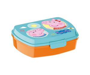 Sandwich Box Peppa Pig Having Fun Plastic Light Pink (17 X 5.6 X 13... NEW