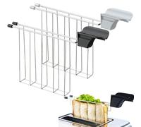 Sandwich Cage Bread Holder and Clip with Heatproof Handles for Toasters Bread Maker Kitchen Use Compact Design Fits Teacakes Ensures Even Toasting Secure Fillings 25.3x17cm(Black)