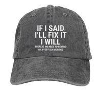 Sandwich Cap,If I Said I'll Fix It Plain Hat Unisex,Premium Casual Hats for Travel Outdoor Boys