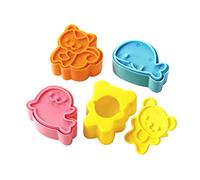 Sandwich Cookie Mini Cartoon Bear Squirrel Dolphin Sea Dog Bread Cutter Sandwich and Sealer for Kids 4PCS Dolphin Cookie Cutter