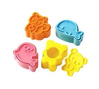 Sandwich Cookie Mini Cartoon Bear Squirrel Dolphin Sea Dog Bread Cutter Sandwich and Sealer for Kids 4PCS, Sandwich