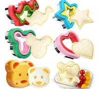 Sandwich Cutter and Sealer, 5-Piece Kids Lunchbox Tools for Bento Box and School Lunches, Perfect for Fun Meal Preparation