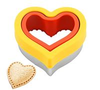Sandwich Cutter and Sealer,Durable Animals Shapes Cake Sandwich Bread Pancake Mold,DIY Cookie Cutters Gift for Kids Adult Boys Girls (B:Heart)