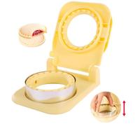 Sandwich Cutter and Sealer - Stainless Steel Uncrustable Maker (Beige)