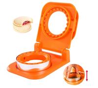 Sandwich Cutter and Sealer - Stainless Steel Uncrustable Maker (Orange)