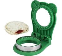 Sandwich Cutter and Sealer Uncrustables Maker Crustless Bread Cutter Sandwich Decruster, Great for Lunchbox and Bento Box,Boys and Girls Kids Lunch (Green)