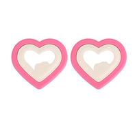 Sandwich Cutter Bread Mold Heart Shape Cookie Maker Safe Durable ABS Material Kitchen Tool for Kids Family Lunch Party Platters 2PCS Set