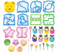 Sandwich Cutters Vegetable Cutter Silicone Cupcake Liners Shapes Set of 31