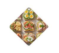 Sandwich Encyclopedia Car Air Freshener Hanging, Long Lasting Scented Car Aromatherapy Tablets, Rhombus Fragrance Scented Cards for Vehicles, Bedroom, Wardrobe White-style