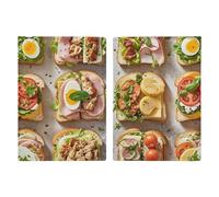 Sandwich Encyclopedia Passport Holder with Card And Ticket Slot, PU Leather Passport Case Easy Access, Travel Essentials Document Organizer Waterproof Travel Wallet for Men Women