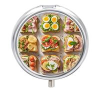 Sandwich Encyclopedia Pill Case 3 Compartments Portable Pill Box for Wallet Pocket Waterproof Travel Pill Organizer Vitamin Organizer Round Small Pill Box Daily Pill Container