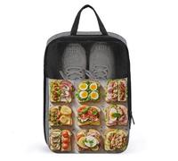 Sandwich Encyclopedia Shoe Bag Travel Shoe Organizer with Zipper Golf Shoe Dust Bags for Man And Women Shoes Storage Pouch for Travel Waterproof Shoes Tote Sneaker Bags
