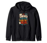 Sandwich Generation Hold The Bread Caregiver Family Support Zip Hoodie