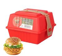 Sandwich Holder, Hamburger Lunch Box, Portable Burger Storage Organiser, Compact Reusable Hamburger Container with Snaap On Lid, Delicious Lunch Box for Picnic Events and Children
