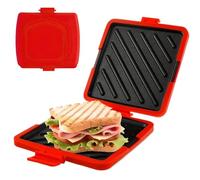 Sandwich Maker - 16x16.5x3cm Heat-Resistant Silicone | Toasted Cheese & Snack Grill Press For Home, Apartment, Dorm, Party & Travel Kitchen Use