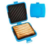 Sandwich Maker Press - 6.3inch Electric Portable Toaster, Compact Cooker with Easy Grip Handles, Bread Grill for Breakfast Quesadilla Pie, Lightweight Cooking Tool for Home, Apartment, Travel, Parties