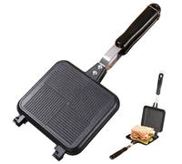 Sandwich Maker with Handle, Non-Stick Frying Pan Grilled Sandwich Maker Double Sided, Toasted Panini Press for Home Kitchen, Frying Pan