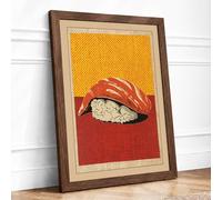 Sandwich Monument Framed Wall Art Print A4 Walnut | Ready to Hang, Premium Gi Paper, Fade-Resistant Inks, Securely Packaged, UK Made