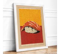 Sandwich Monument Framed Wall Art Print A4 White | Ready to Hang, Premium Gi Paper, Fade-Resistant Inks, Securely Packaged, UK Made