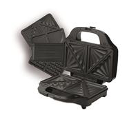 Hamilton Beach 4-in-1 Sandwich Toaster, Deep Fill, Waffle, Panini & Omelette Maker, Removable Non-Stick Plates, Cool-Touch Handle, Dishwasher Safe Parts, Indicator Lights, 900W, Black - HBSLS2002