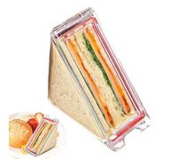 Sandwich Wedge Box - Portable and Clear Sandwich Boxes with Lid, Washable Container Triangle Reusable, Keeps Sandwiches Intac, Fresh & Delicious, Clear Lunch Box for Lunch Picnic Travel Work School