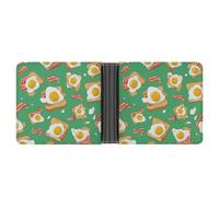 Sandwiches with Bacon Egg Bifold Wallet for Men with Card Slot